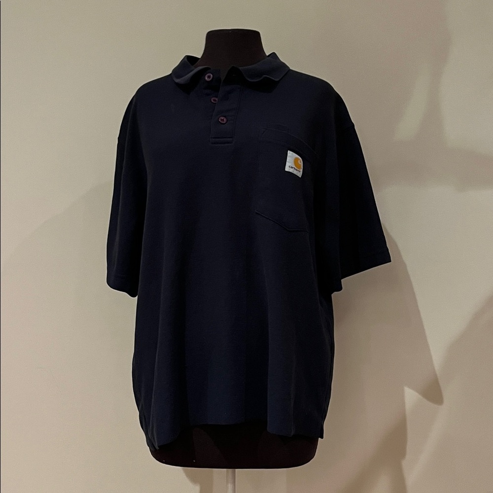 VTG Carhartt navy polo